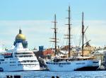 Причал круизных лайнеров у Английской набережной. Причал круизных лайнеров у Английской набережной.